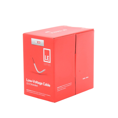 Bobina de 305 Metros de Cable / 2 x 22 AWG / Tipo CCA de Color Blanco / Aplicaciones en Alarmas de Intrusión/Control de Acceso/Automatización/ Interfonos y TV porteros