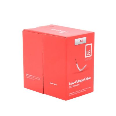 Bobina de 305 Metros de Cable / 2 x 22 AWG / Tipo CCA de Color Blanco / Aplicaciones en Alarmas de Intrusión/Control de Acceso/Automatización/ Interfonos y TV porteros