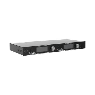 Kit de Microfonía inalámbrico | 2 Micrófonos de mano | Receptor UHF | Pantalla LCD | 200 Canales | Gran cobertura