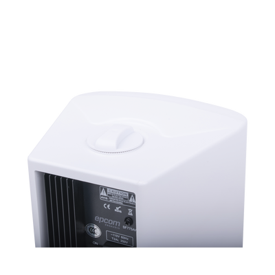 Altavoces Amplificada de Montaje en Pared 5"+1.5" | RMS 20W@8ohms y Pasivo 20W | Material ABS | Reja Metálica | Bracket de Metal | Color Blanco