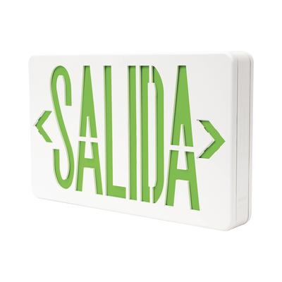 Letrero LED DUAL de SALIDA Universal con alto brillo/uso en pared, lateral o techo/Batería de Respaldo Incluida.