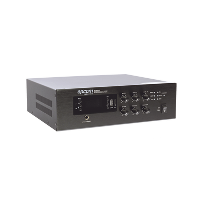 Mini Amplificador de Audio Mezclador | 240W RMS | Sistema 70/100V | MP3 | Tuner | Bluetooth | Musica ambiental y Voceo