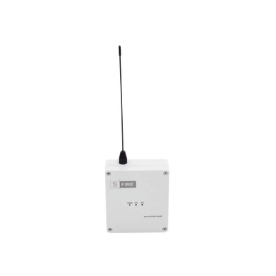 Transmisor inalámbrico / Entrada de 2 contactos secos NA / Distancia máxima de transmisión 2500 metros (Linea de vista)
