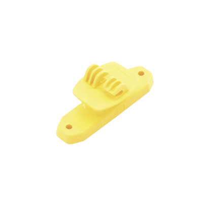Aislador de Paso color Amarillo reforzado para cercos eléctricos, resistente al clima extremoso