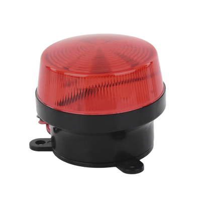 Mini estrobo color Rojo con montaje de pestaña.