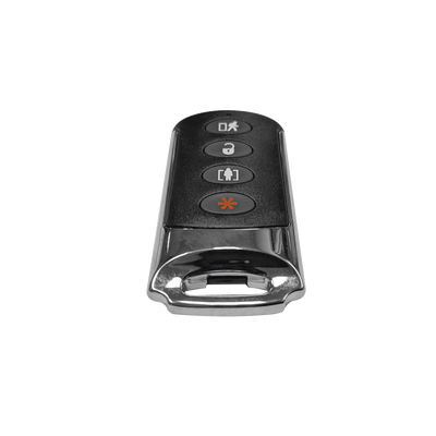 LLavero remoto de 4 Botones de uso rudo ideal para Armado total/parcial/desarmado/pánico. Duracion de Batería hasta 5 años.
