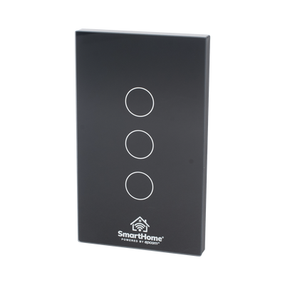 (Wifi) Apagador switch inalámbrico WIFI, control de 3 regresos de carga, 110V