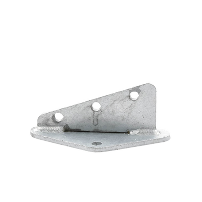 Ancla Aleta de 3 Orificios con 2 Puntos de Fijación. Uso en Fijación de mástiles. Galvanizado por Inmersión en Caliente.