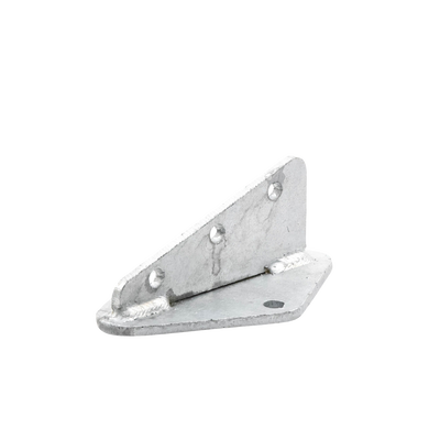 Ancla Aleta de 3 Orificios con 2 Puntos de Fijación. Uso en Fijación de mástiles. Galvanizado por Inmersión en Caliente.