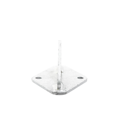 Ancla Aleta de 3 Orificios con 2 Puntos de Fijación. Uso en Fijación de mástiles. Galvanizado por Inmersión en Caliente.