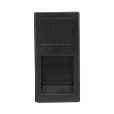 Medio Módulo Color Grafito con 1 Espacio para Jack Keystone con Guardapolvo para las cajas de escritorio Ofiblock y Teleblock / (K76/14)