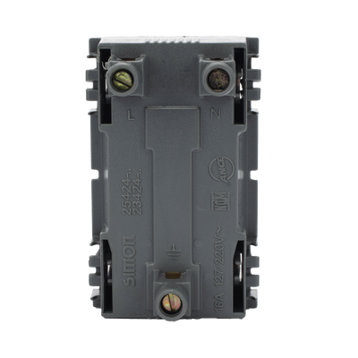 Módulo Dúplex de Contactos Eléctricos 10A 127V Color Blanco / Compatible con Cajas para Pavimento SM-CPAV-2 y SM-CPAV-4 / Requiere Adaptador SM-ADAP-FP para Fijación / Modelo 25424-30