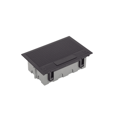 Caja Para Instalación en Piso Falso para Voz, Datos o Contactos Eléctricos / Capacidad para 4 Módulos / Espacio Embellecedor en la Tapa / Profundidad Ajustable de 90 a 120 mm / Los Módulos se Adquieren Aparte / (SF410/14CY)