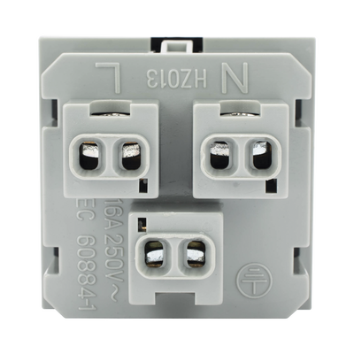 Módulo para Tomacorriente Euroamericano / Color Grafito / 45x45 mm / Compatible con Torres y Cajas para Escritorio de la Marca SIMON