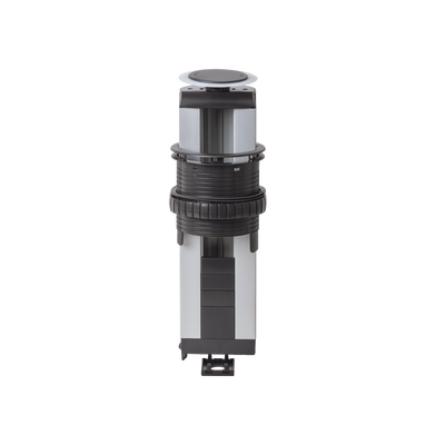 Teleblock Simon K45 para Voz, Datos, Multimedia o Contactos Eléctricos / Capacidad para 5 Módulos K45 / Apertura Automática con Tapa Abatible / Instalación en Mobiliario de Oficina o Comercial / (KTLE205CY)