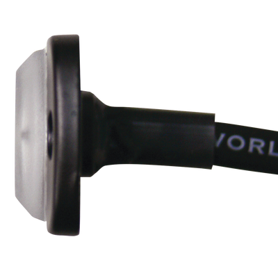 Luz Auxiliar de 12 LED, Rojo/Azul, SAE, Bisel Negro, Lente Transparente