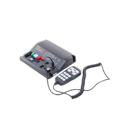 Sirena Vehicular de 200W de Potencia, Con Controlador Unimando de 15 Botones Para Control de Tonos, 12 Salidas Auxiliares y Micrófono