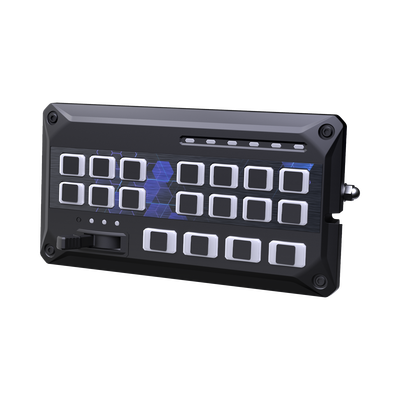 Sirena Vehicular de 200W de Potencia, Con Controlador de Panel Deslizante de 19 botones, indicador de flecha de tráfico de 6 LED, 12 Salidas Auxiliares