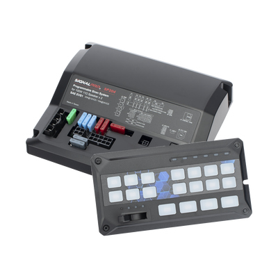 Sirena Vehicular de 200W de Potencia, Con Controlador de Panel Deslizante de 19 botones, indicador de flecha de tráfico de 6 LED, 12 Salidas Auxiliares