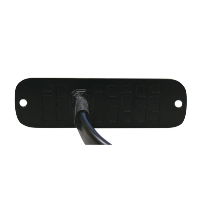 Luz Auxiliar de 3 LED, Roja, SAE, 12-24 Vcd, Lente transparente