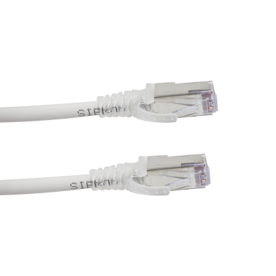 Patch Cord "Skinny" Cat6A Blindado S/FTP, 7ft, Diámetro Reducido 28 AWG, Color Blanco