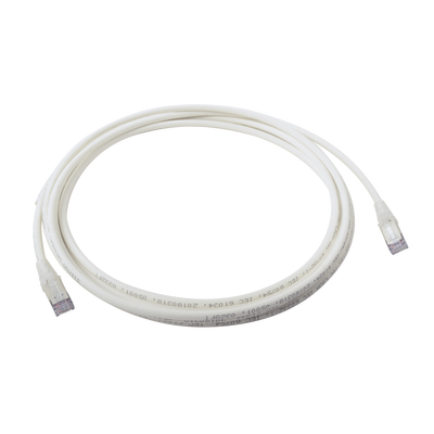 Patch Cord "Skinny" Cat6A Blindado S/FTP, 10ft, Diámetro Reducido 28 AWG, Color Blanco