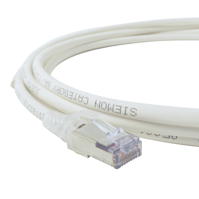 Patch Cord "Skinny" Cat6A Blindado S/FTP, 10ft, Diámetro Reducido 28 AWG, Color Blanco