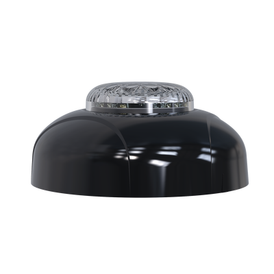 Estrobo Oculto de 12 LED, Brida negra, 12 Vcd, Rojo/Azul, Lente transparente