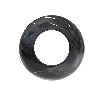 Estrobo Oculto de 12 LED, Brida negra, 12 Vcd, Rojo/Azul, Lente transparente