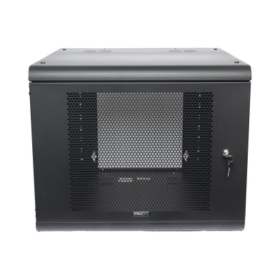 Gabinete de Pared con Puerta Perforada, 635mm de Profundidad, 9U Rack de 19 in, Acero Reforzado