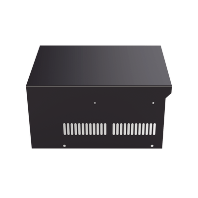 Gabinete de acero en color negro, para usar como base con radio aéreo IC-A120 y fuente de alimentación SEC1223