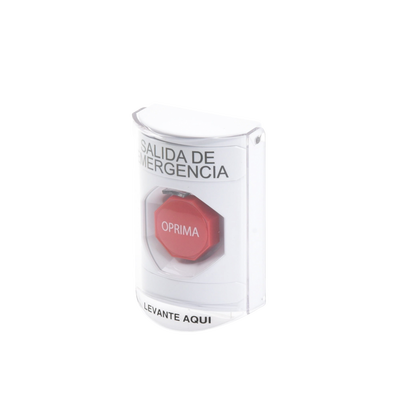 Botón Multipropósito, Texto Salida De Emergencia, Llave para Restablecer, Bocina Integrada De Alarma, Tapa De Policarbonato, 2 Relevadores forma C, Interior