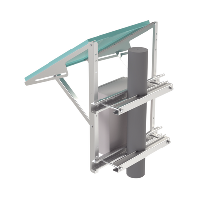 Montaje de Panel Solar para Poste Compatible con PRO-5012 + Gabinetes PST253015A/ PST304020A/ PST404020A/ EIPC404025/ EIPCB404030ï»¿ (No incluidos).