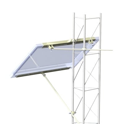 Montaje para Un Módulo Solar Mediano para Instalación en Torre de tramo STZ35, STZ35G, STZ45, STZ45G.