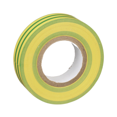 Cinta Eléctrica STRONGHOLD para Aislar, de PVC, Uso Construcción General en Tierras Físicas, Grosor de 0.13 mm (5 mil), Ancho de 19.05 mm, y 20.12 m de Largo, Color Amarillo/Verde.