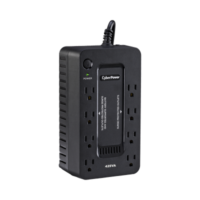 UPS de 425 VA/255 W, Topología Standby, Entrada 120 Vca NEMA 5-15P, Tipo Gabinete Compacto, Con 8 Tomas NEMA 5-15R