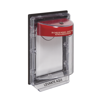 Cubierta Protectora Serie Stopper II® De Policarbonato, Con Alarma, Montaje en Superficie, Interior/Exterior, Etiqueta en Español