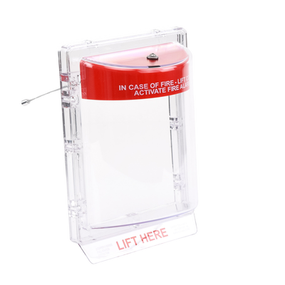 Cubierta Protectora Serie Stopper II® De Policarbonato Super Resistente, Montaje Empotrado, Texto En Inglés, Sin Bocina