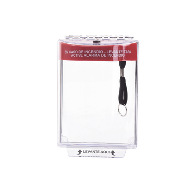 Cubierta Universal Transparente con Sirena, Texto de Incendio en Español