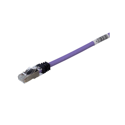 Patch Cord Cat6A, Blindado S/FTP, CM/LS0H, 13ft, Color Violeta