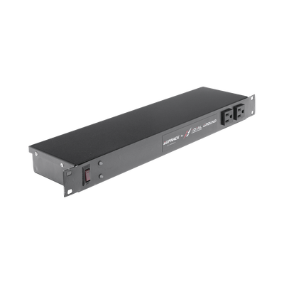 Tomacorriente de 10 contactos para 120 Vca con Supresor de picos tipo "A" de 40 kA, Diseñado para Montaje en Rack de 19".