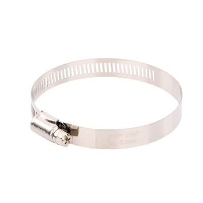 Abrazadera sin fin diametro 2-5/8 a 3-1/4in, ancho 1/2in inoxidable.