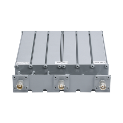 Duplexer SmartHouse en UHF, 6 Cav. 403-430 MHz, 50 Watt, 15MHz Sep. Rechazo de Banda, BNC Hembras.