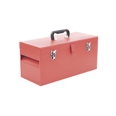 Caja de herramientas metálica con soble cerradura de 51 x 21.5 x 24cm.