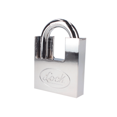 Candado de acero con Guarda Anti Palanca/ Acabado en Cromo Satinado / Doble Cerrojo / Medida 60 mm/ Nivel de seguridad 7/ 4 Llaves Abloy.