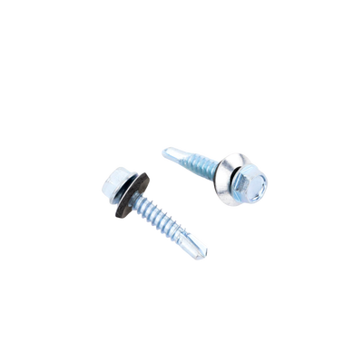 Tornillo - Pija cabeza hexagonal con rondana y punta de broca  #14 x 1-1/4", 50 piezas.