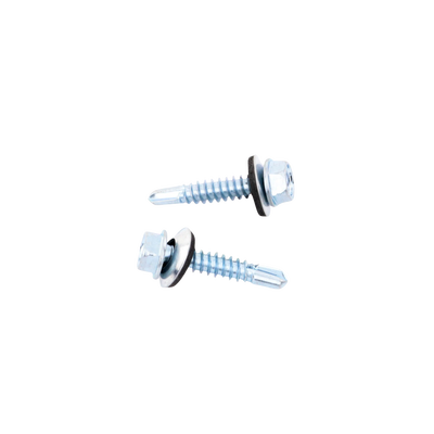 Tornillo - Pija cabeza hexagonal con rondana y punta de broca  #14 x 1-1/4", 50 piezas.