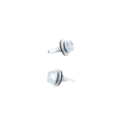 Tornillo -Pija cabeza hexagonal con rondana y punta de broca #14 x 3/4", 100 piezas.