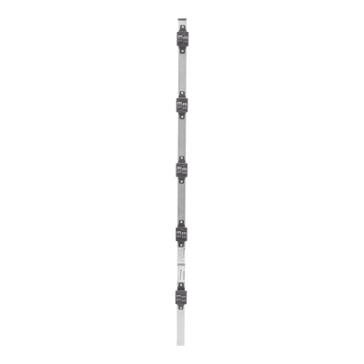 Poste de Paso de 1m para Cerca Electrificada de PTR Cuadrado de Aluminio de 1" de lado con 5 Aisladores Instalados.