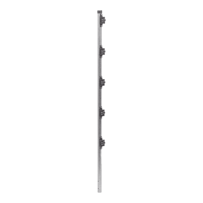 Poste de Paso de 1.2m para Cerca Electrificada.Tubo Galvanizado cal. 18 de 1"Diam. con Tapón y 5 Aisladores Instalados.